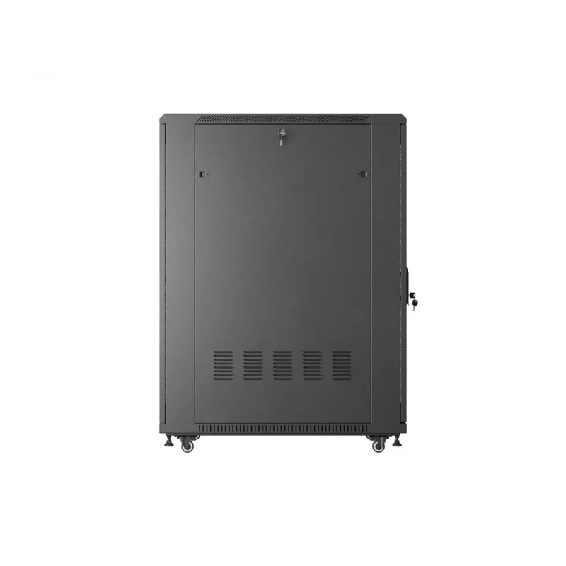 LANBERG 19 tuuman 27U pystykaappi 600x1000mm musta rei'itetyllä ovella (Flat Pack)