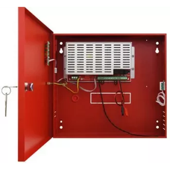 Pulsar EN54C-3A7 puskurivirtalähde paloilmoitinjärjestelmille, 27,6V DC, 3A, metallikotelo