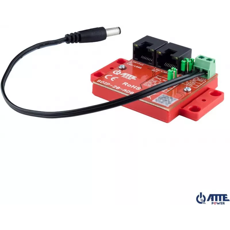 ATTE SDIP-20-AD0 PoE Step-Down -adapteri 20W 12V DIN-kisko