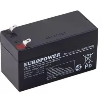 EUROPOWER EP 1.2-12 AGM-akku 12V 1,2Ah (6-9 vuoden käyttöikä)