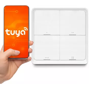 LUXURY-GOODS SC04 ZigBee TUYA älykäs tilakytkin – 4 painiketta, 12 tilaa, valkoinen