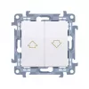 KONTAKT SIMON 10 moduuli valkoinen kaihtimen ohjauspainike nuoli ruuviliittimet 10A 250V