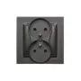 KONTAKT SIMON 10 pistorasia mattamusta 16A 250V ruuviliittimet Type-E