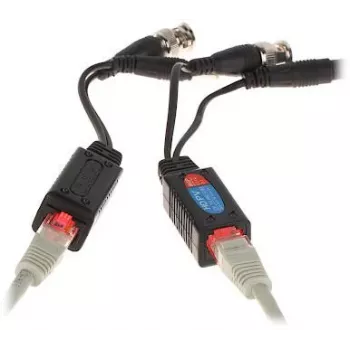 DELTA TR-1RJ-HD passiivinen videobalun-sarja (2 kpl) - 8MP 4K HD-CVI/HD-TVI/AHD/CVBS, BNC-RJ45, musta