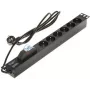 DELTA pistorasia 6-osainen PD-6/R-1P musta 1,5m