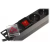 DELTA PD-8/R-IEC pistorasia 8 pistorasiaa ylijännitesuojaus 230V 10A musta