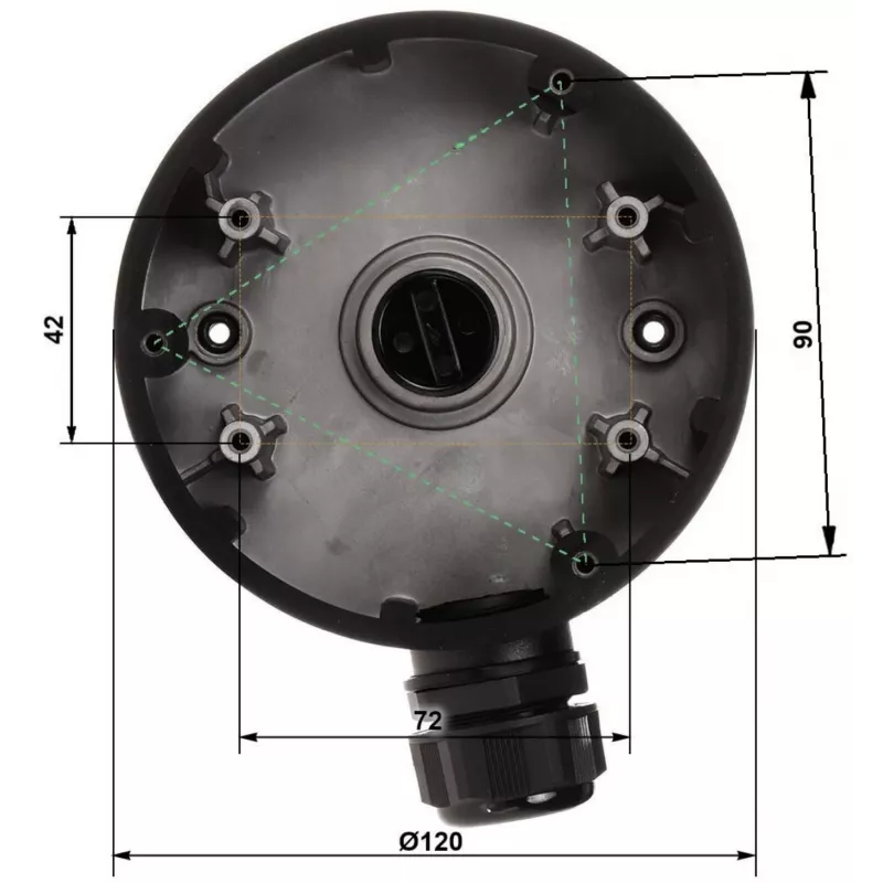 DELTA STG-1280ZJ-DM46(BLACK) kojerasia / kamerateline, musta, alumiiniseos