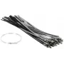 DELTA Montage ruostumattomat nippusiteet SSCT-400X7.9 - 100 kpl, 400 mm pituus, 7,9 mm leveys, AISI 304, hopea