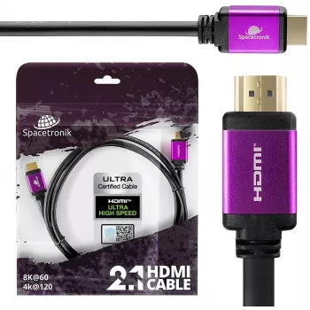 SPACETRONIK HDMI 2.1 8K -kaapeli 1,5 m SH-SPR015