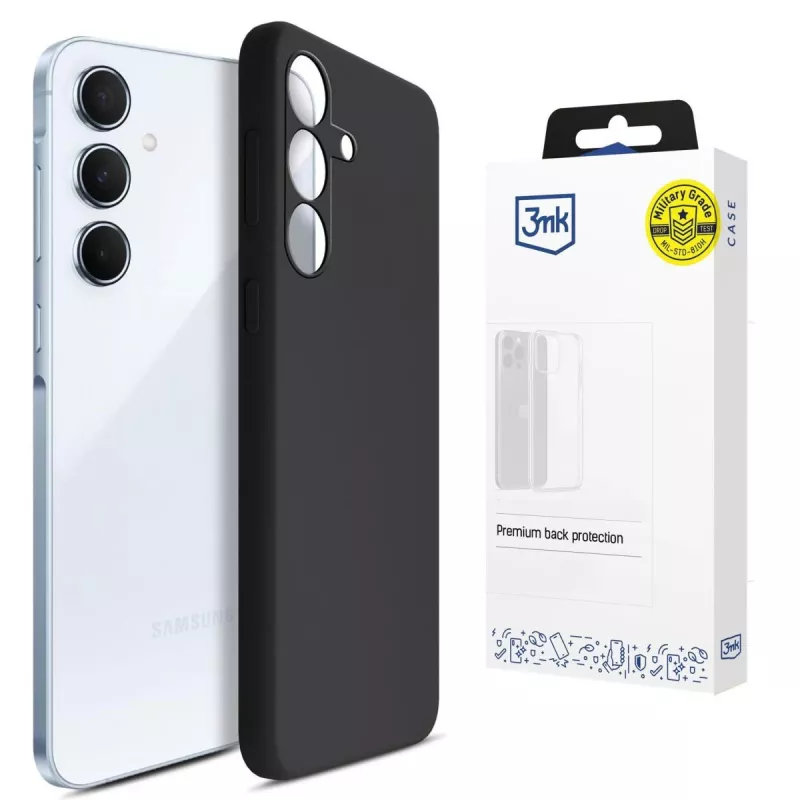 3MK PROTECTION Samsung Galaxy A55 5G - 3mk Hardy Mellow kotelo musta