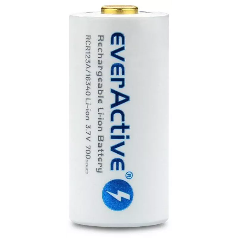 EVERACTIVE 16340 3.7V 700mAh ladattava Li-Ion-akku suojapiirillä (1 kpl)