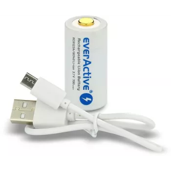 EVERACTIVE 16340 3.7V 700mAh ladattava Li-Ion-akku suojapiirillä (1 kpl)
