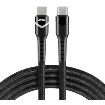 EVERACTIVE USB-C–USB-C-kaapeli CBB-1PDRS 100 cm 48V 5A 240W RGB LED