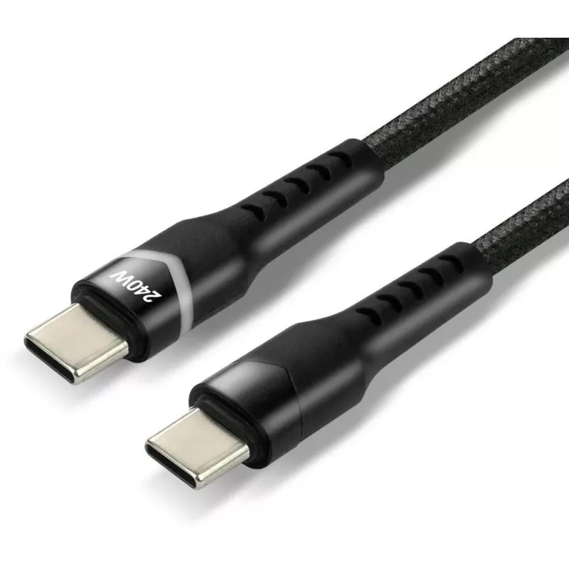 EVERACTIVE USB-C–USB-C-kaapeli CBB-1PDRS 100 cm 48V 5A 240W RGB LED