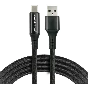 everActive CBB-2CBL USB-A/USB-C LCD-kaapeli 200 cm 3A