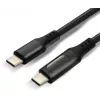 USB-C–USB-C-kaapeli LCD-tehonäytöllä, 3 m, 45W PD, musta