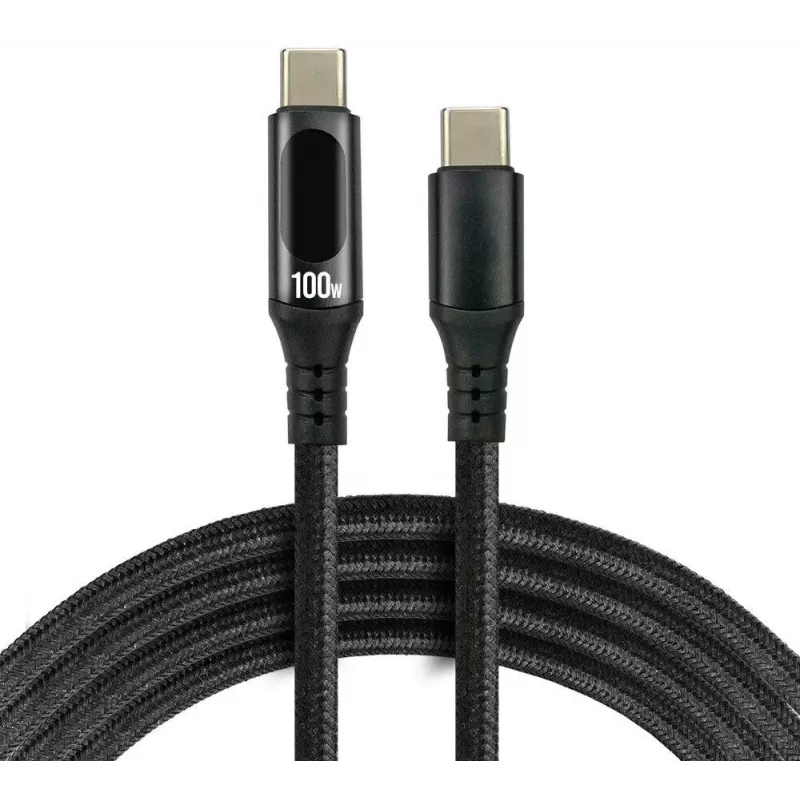 USB-C–USB-C-kaapeli 100 cm 100W PD LCD-näyttö everActive CBB-1PD5L