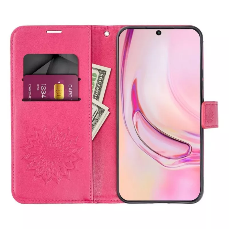 OEM flip-suojakotelo iPhone 17 / 18 Mezzo Book Mandala magenta