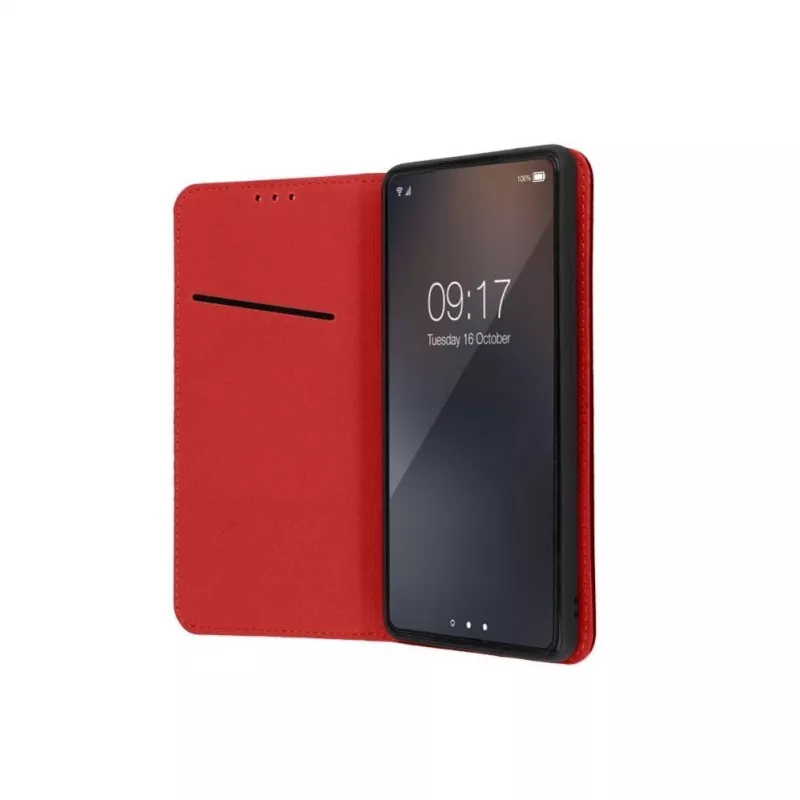 OEM flip-suojakotelo iPhone 17 Pro / 18 Pro Smart Pro Book nahka burgundinpunainen