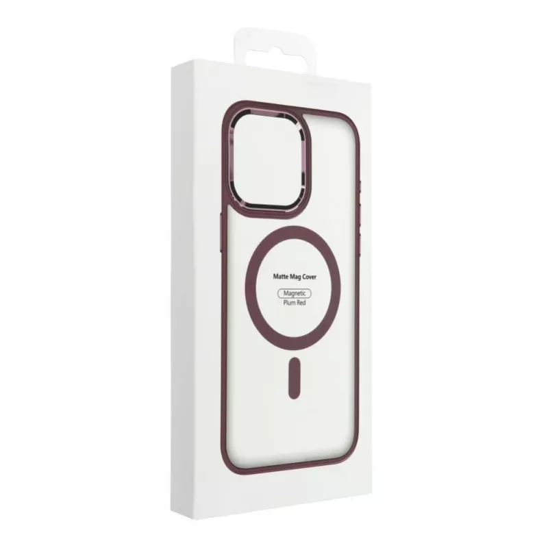 OEM kotelo iPhone 17 Pro Max Matte Mag Cover MagSafe-yhteensopiva punainen