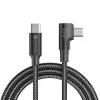 Forcell F-Energy CC-1Deg USB-C - USB-C kaapeli 100W PD QC4.0 5A 2m musta 90° kulma