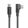 Forcell F-Energy CC-1Deg USB-C - USB-C kaapeli 100W PD QC4.0 5A 2m musta 90° kulma