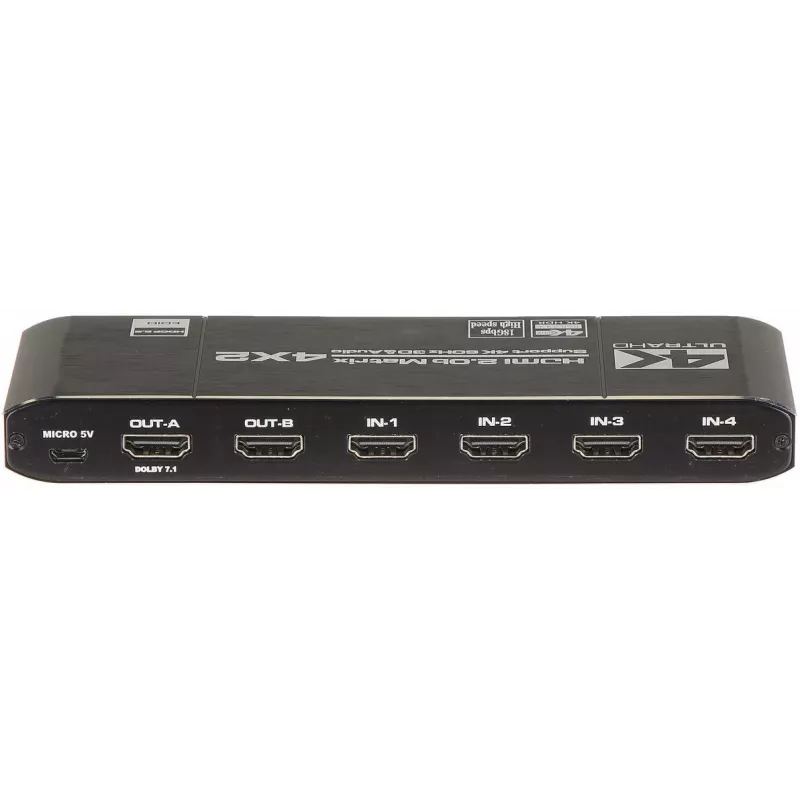 HDMI-kytkin 4x2 matriisi 4K@30Hz HDMI-SW-4/2-MATRIX