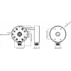 MITON MT-P1280-D21-B pinta-asennettava jakorasia, harmaa (RAL 7035), IP65, IK07, ABS