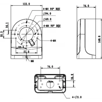 MITON MT-P204W pinta-asennettava jakorasia IP65 valkoinen