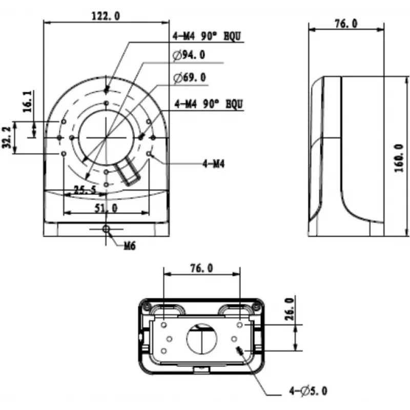MITON MT-P204W pinta-asennettava jakorasia IP65 valkoinen