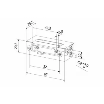 BIRA ES1-001 symmetrinen sähköinen ovenavaaja 12V AC/DC Basic