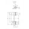 HARTTE OK-P1 lyhyt asennuslatta, S, 3 mm, STC, avoin