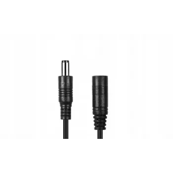 ESPE DC-jatkokaapeli 5.0m 2x0.5mm² punottu DC-pistoke - DC-liitin 2.1x5.5mm musta