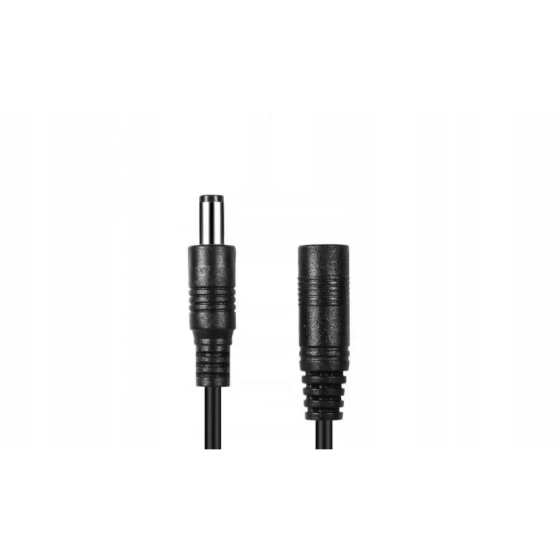 ESPE DC-jatkokaapeli 5.0m 2x0.5mm² punottu DC-pistoke - DC-liitin 2.1x5.5mm musta