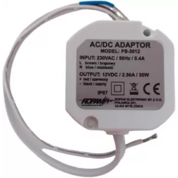 Ropam PS-3012 uppoasennettava virtalähde AC/DC 12V 2,5A 30W