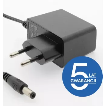 ESPE 12V 1A 12W pistokevirtalähde suoralla ontelopistokkeella 2,1x5,5mm, 5 vuoden takuu