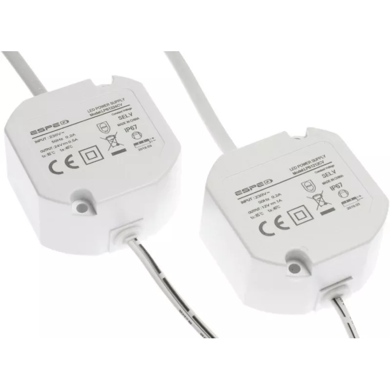 ESPE LP-1212-211 12V 1A 12W IP67 virtalähde 5.5/2.1mm