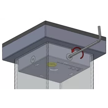 LED-varoitusvalo Proxima SŁUPKOWA amber 12-230V AC/DC IP54