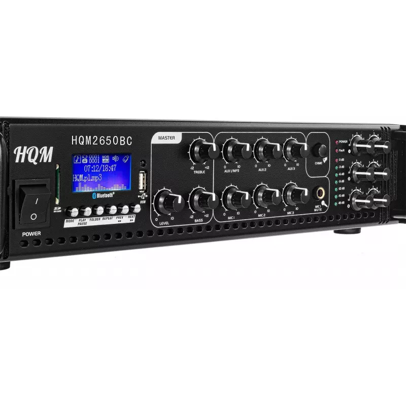 HQM HQM2650B FM/MP3/BLUETOOTH radiovahvistin 650W