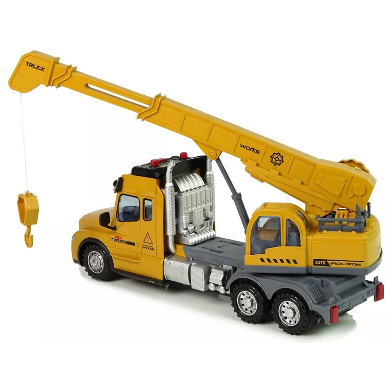 LEAN TOYS kauko-ohjattava nosturiauto Pilot 2.4G valot äänet keltainen
