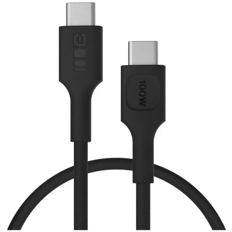 Green Cell PowerStream USB-C–USB-C-kaapeli 100W, 0,3 m, musta