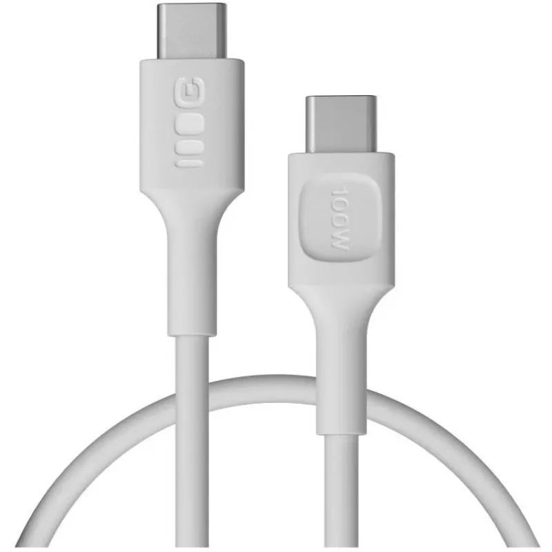 Green Cell PowerFlex USB-C–USB-C-kaapeli 100W PD-pikalataus 0,3m valkoinen