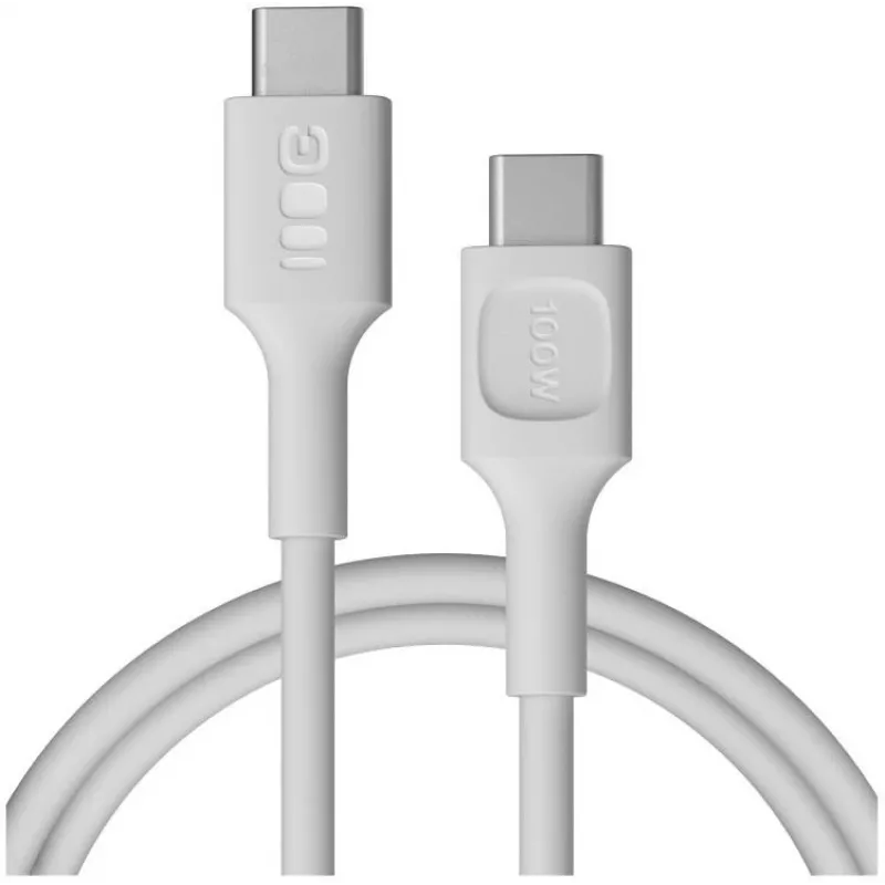Green Cell PowerFlex pikalataus USB-C–USB-C-kaapeli 100W valkoinen 1,2m