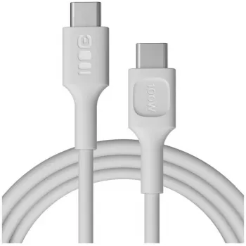 GREEN CELL PowerFlex USB-C–USB-C-kaapeli 2m 100W PD lumivalkoinen