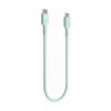 Green Cell PowerFlex pikalataus USB-C–USB-C-kaapeli 100W 0,3m mintunvihreä