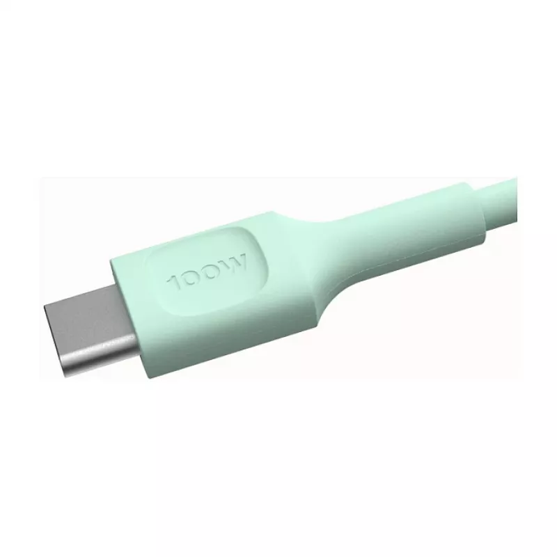 Green Cell PowerFlex pikalataus USB-C–USB-C-kaapeli 100W 0,3m mintunvihreä