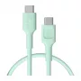 Green Cell PowerFlex pikalataus USB-C–USB-C-kaapeli 100W 0,3m mintunvihreä