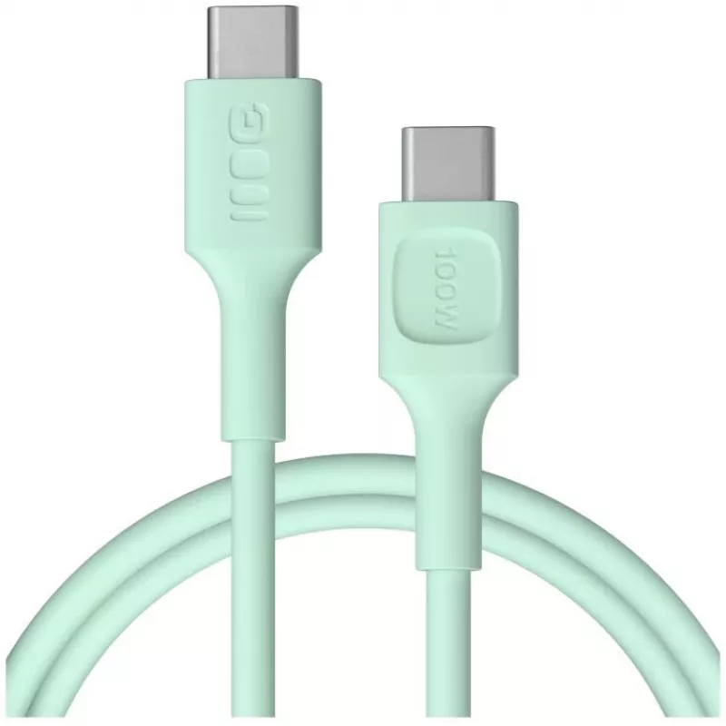 Green Cell PowerFlex pikalataus USB Type-C–USB Type-C-kaapeli 100W mintunvihreä 1,2m
