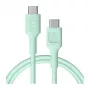 Green Cell PowerFlex pikalataus USB Type-C–USB Type-C-kaapeli 100W mintunvihreä 1,2m