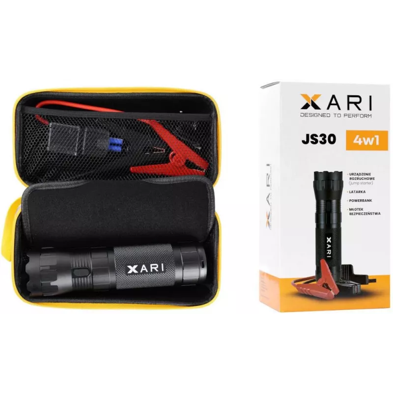 XARI JS50 4-in-1 Jump Starter 1000A Peak, 20000mAh varavirtalähde, ilmakompressori, LED-taskulamppu